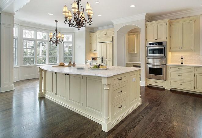 sleek gray laminate floors in a modern living room in Fayette