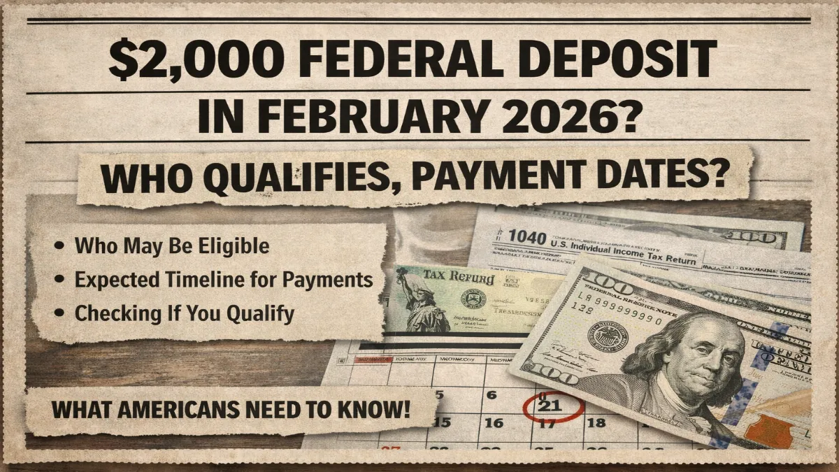 $2,000 Federal Deposit in February 2026